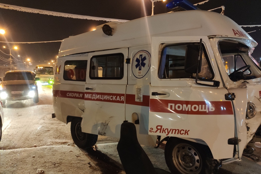 ДТП со скорой Якутск 09.02.21П Повреждения УАЗ1