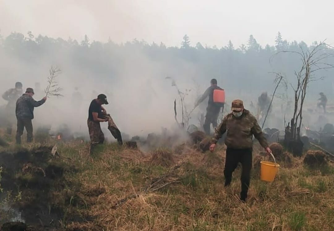 Угроза от лесных пожаров населённым пунктам Нюрбинского и Сунтарского районов Якутии отсутствует