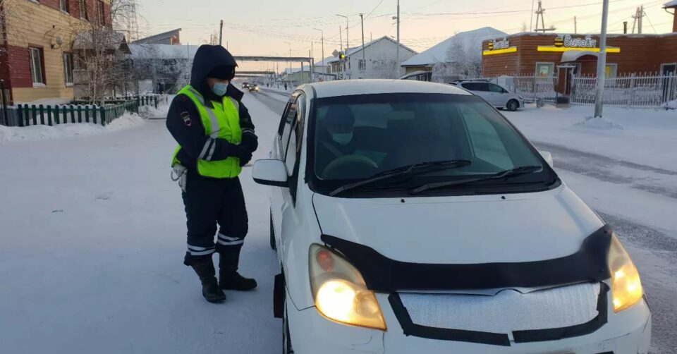 В якутском городе Нюрба проверяют таксистов
