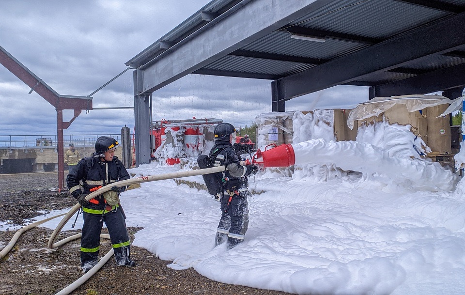 В городе Мирный в Якутии состоялись пожарно-тактические учения