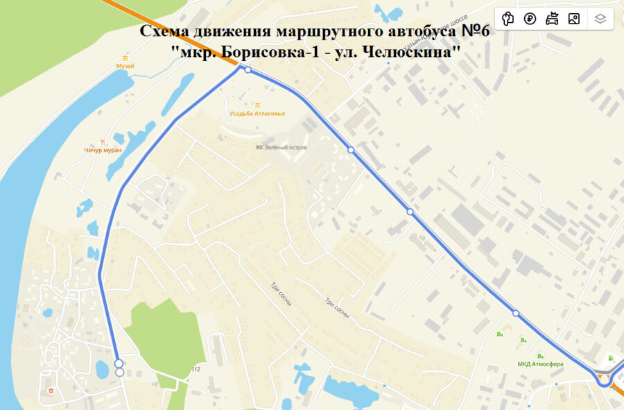 В Якутске перенесли конечную остановку автобуса №6