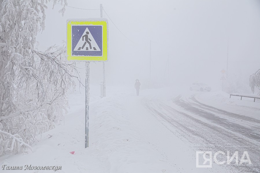 ГИБДД Якутии призывает водителей и пешеходов быть осторожными из-за тумана на дорогах