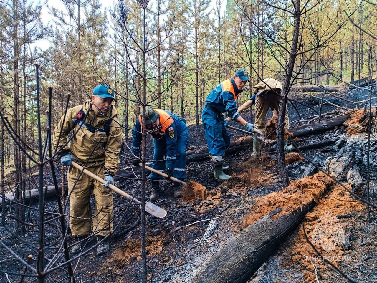 Угроза лесного пожара у села Сылгы-Ытар Среднеколымского улуса купирована