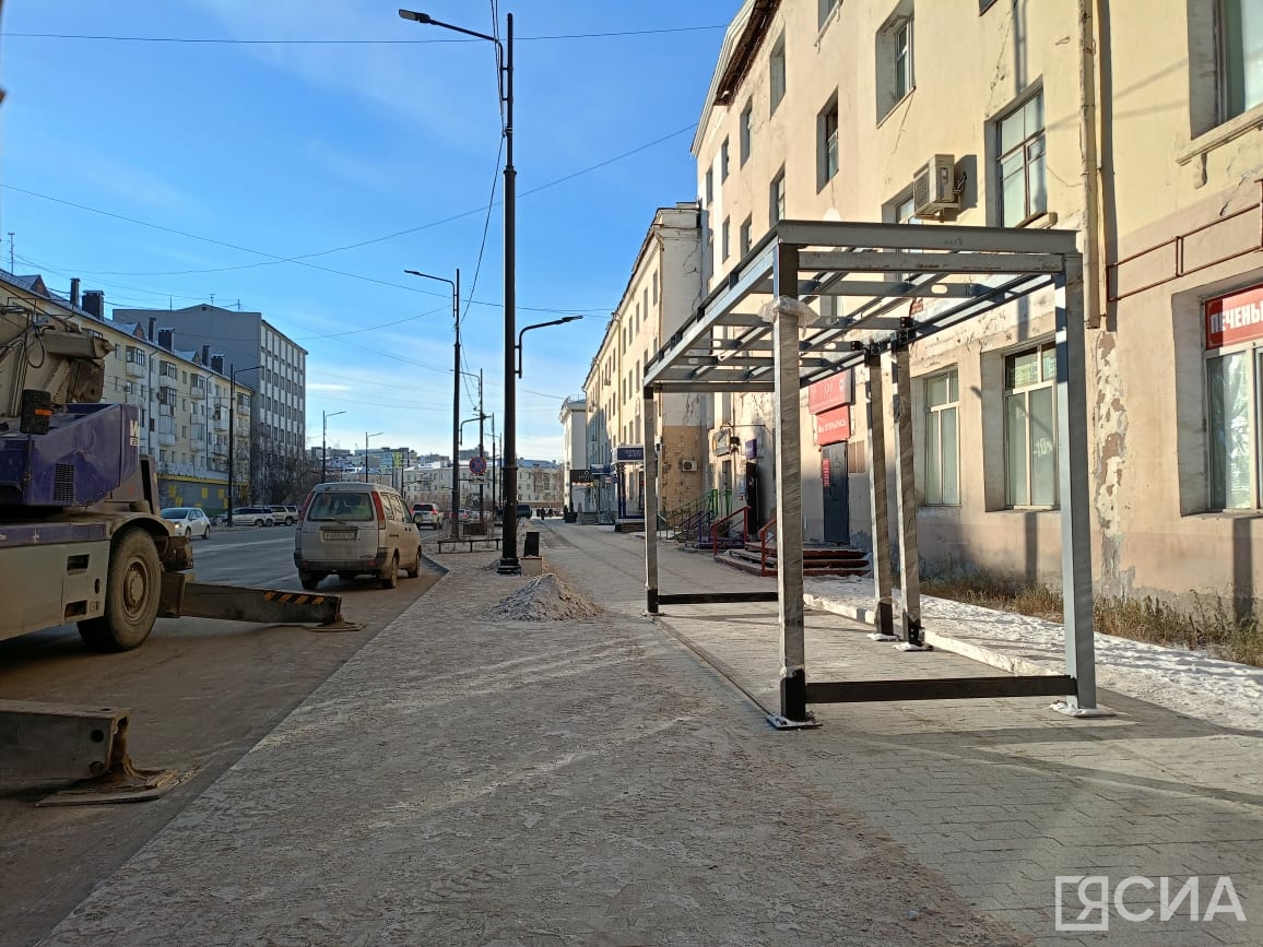 В Якутске в тестовом режиме запустят закрытые остановки с кондиционерами на проспекте Ленина