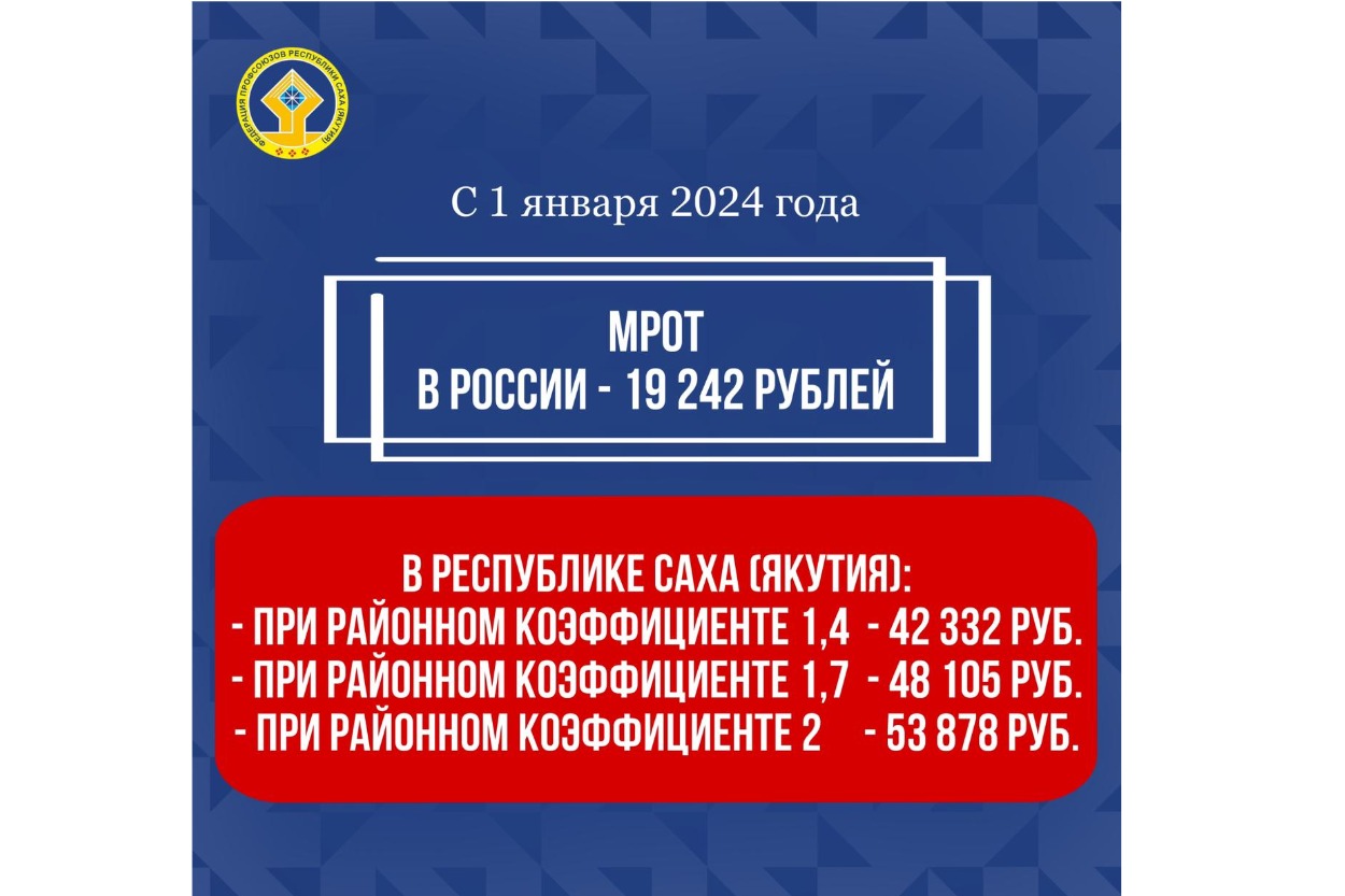 С 1 января 2024 года произойдет существенное повышение размера МРОТ — ЯСИА