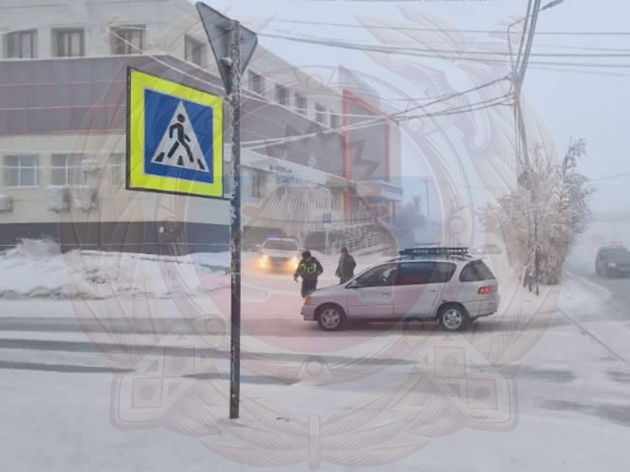 Автомобиль сбил пешехода на нерегулируемом перекрёстке в Якутске