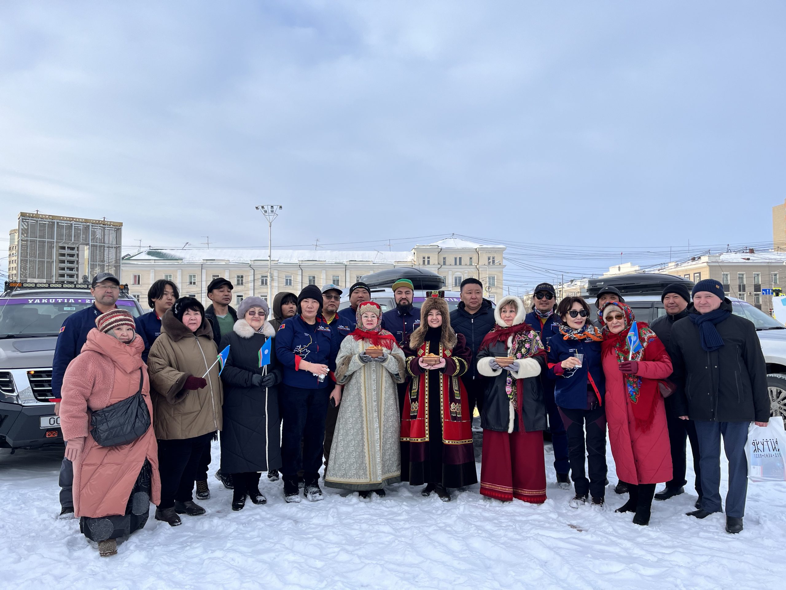 В Якутске встретили участников автопробега из Монголии