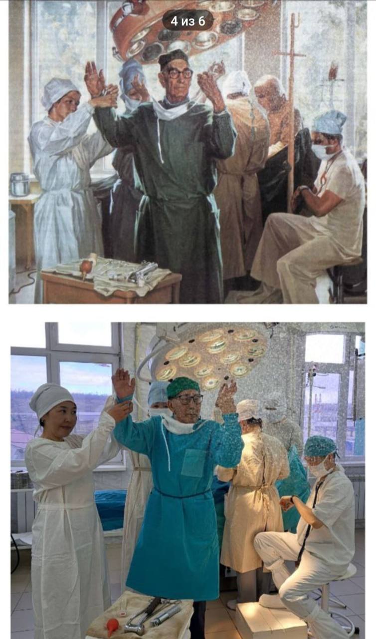Медики из Якутии воссоздали картины и фотографии времен Великой Отечественной войны