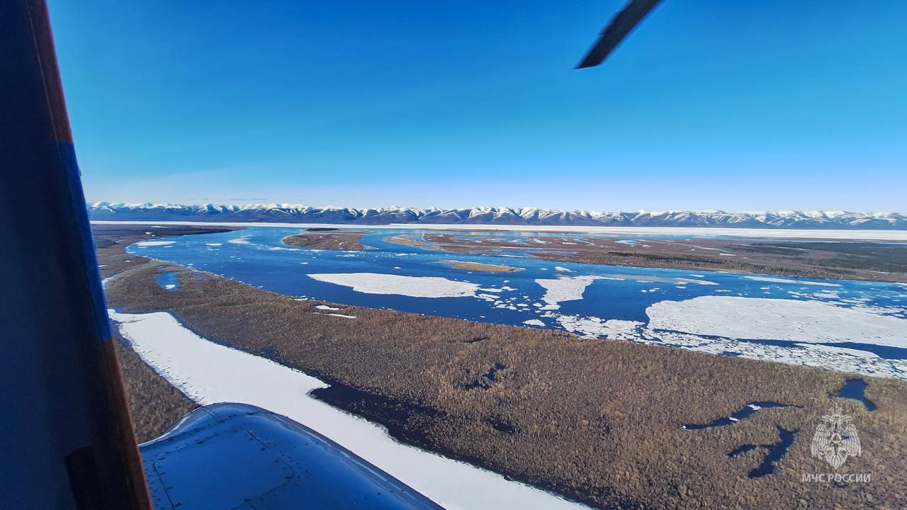 Активная фаза ледохода на реке Лене проходит по территории Жиганского и Кобяйского районов
