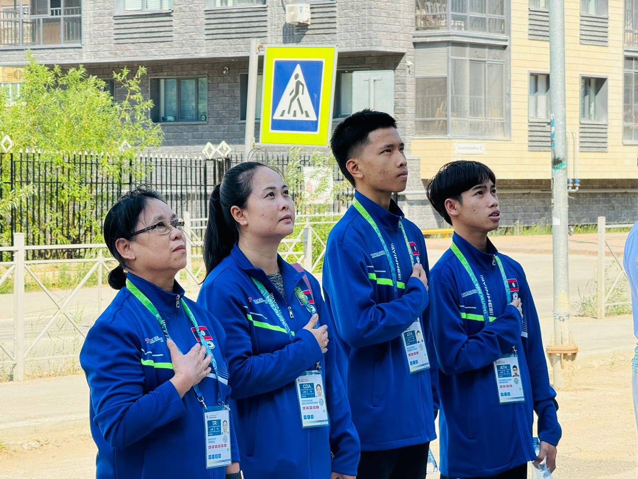 Флаги Таджикистана и Лаоса подняли в деревне спортсменов международных игр «Дети Азии»