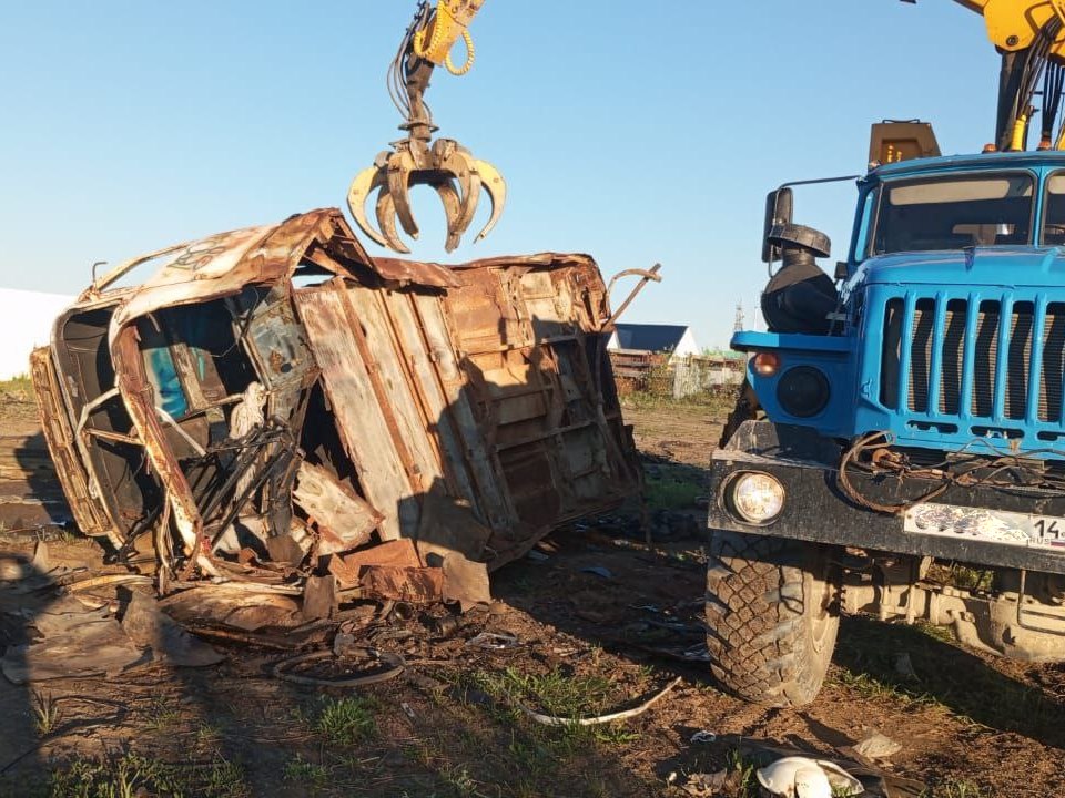 Рекордное количество металлолома вывезли из города Удачный Якутии