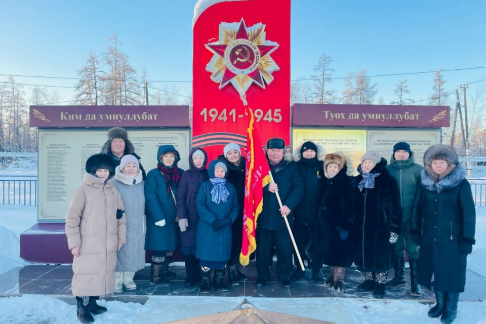 Эстафета «Знамя Победы» проходит в Намском районе Якутии