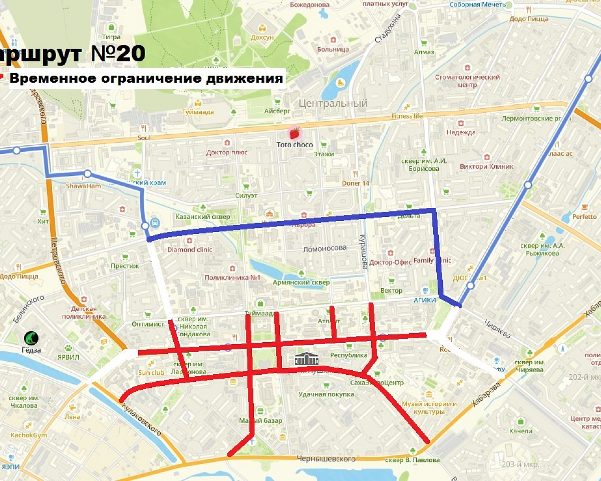 схемы объезда
