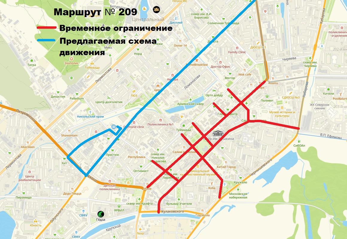 схемы объезда