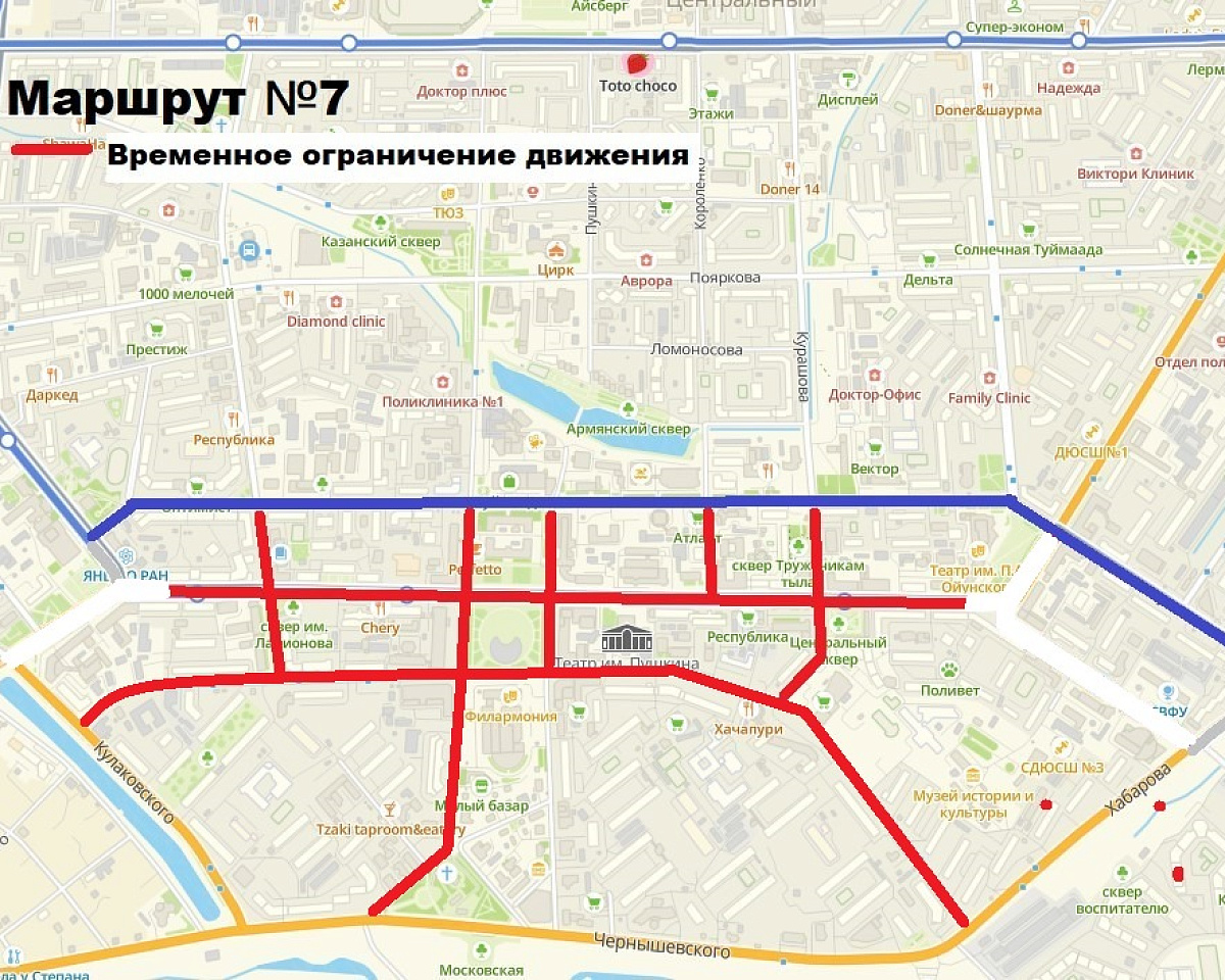 схемы объезда