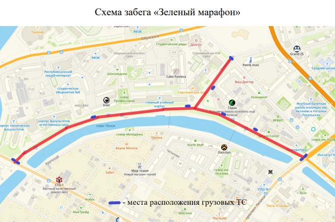 схема забега «Зеленый марафон»