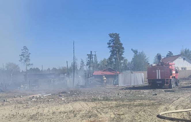 пожар в Нижнем Бестяхе
