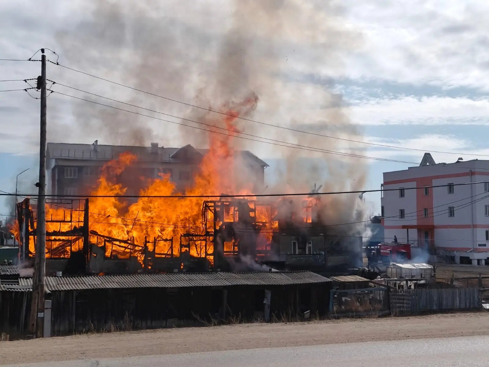 пожар в Намцах